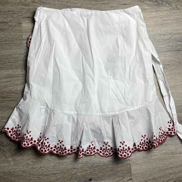 Rebecca Minkoff Alice Perforated Pattern A-Line Layered Skirt - Picture 8 of 16